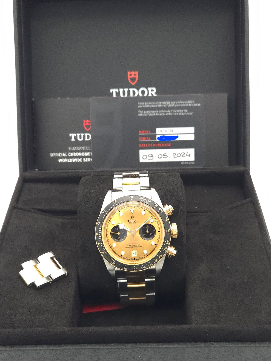 Tudor Black Bay Chrono S&G 41mm Black Dial Steel & Gold (Ref: 79363N) - Full Set