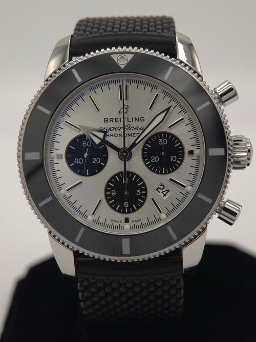 Breitling Superocean Heritage B01 Chronograph 44 Silver Dial Full Set (Ref: AB0162121G1A1)