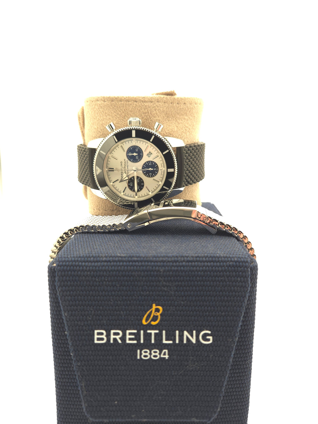 Breitling Superocean Heritage B01 Chronograph 44 Silver Dial Full Set (Ref: AB0162121G1A1)