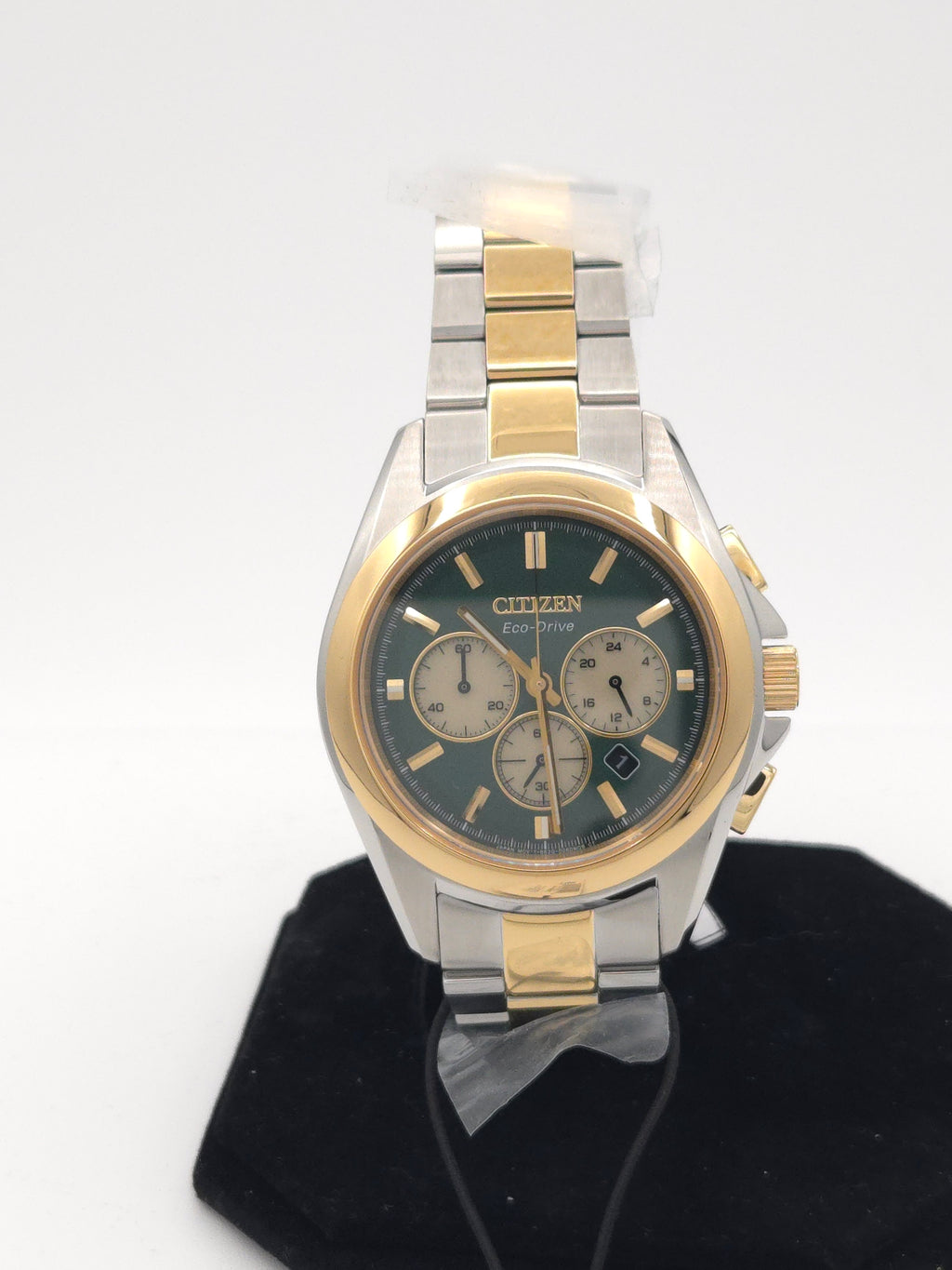 Citizen Sport Luxury Eco-Drive Chronograph 43mm Green Dial (Model CA4684-54X) - Brand New