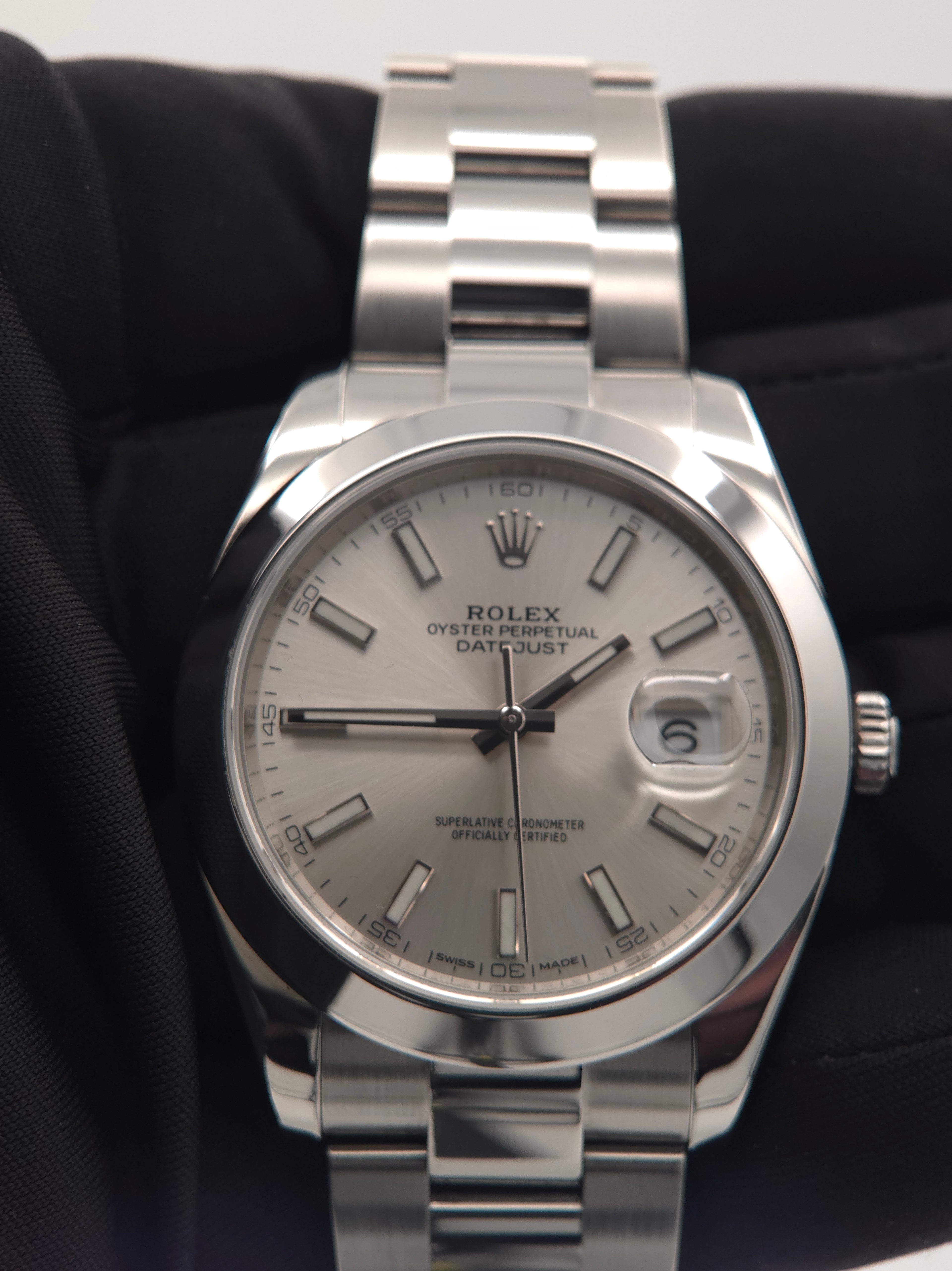 Rolex Datejust 41 Smooth Bezel Silver Dial Oyster (Ref: 126300) - eBay Authenticated