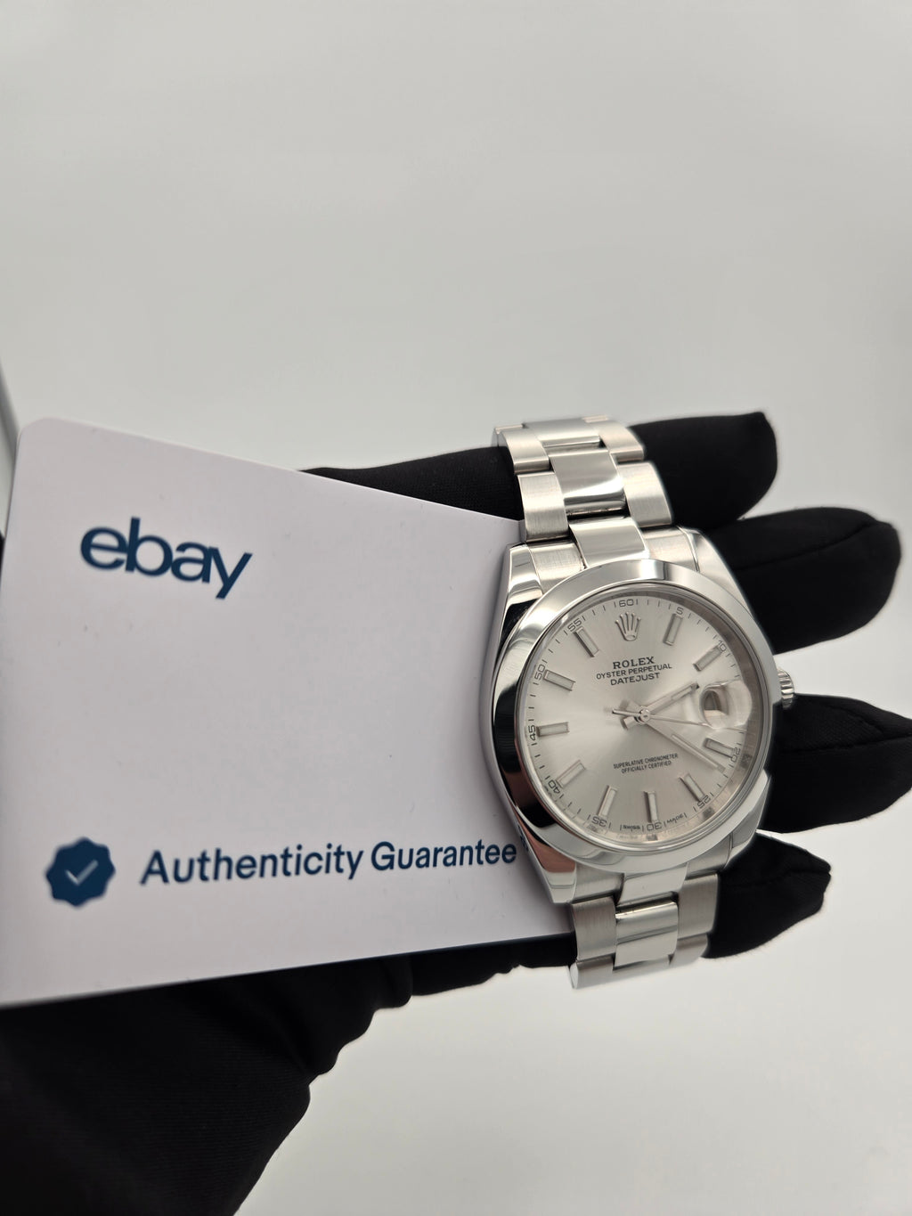 Rolex Datejust 41 Smooth Bezel Silver Dial Oyster (Ref: 126300) - eBay Authenticated