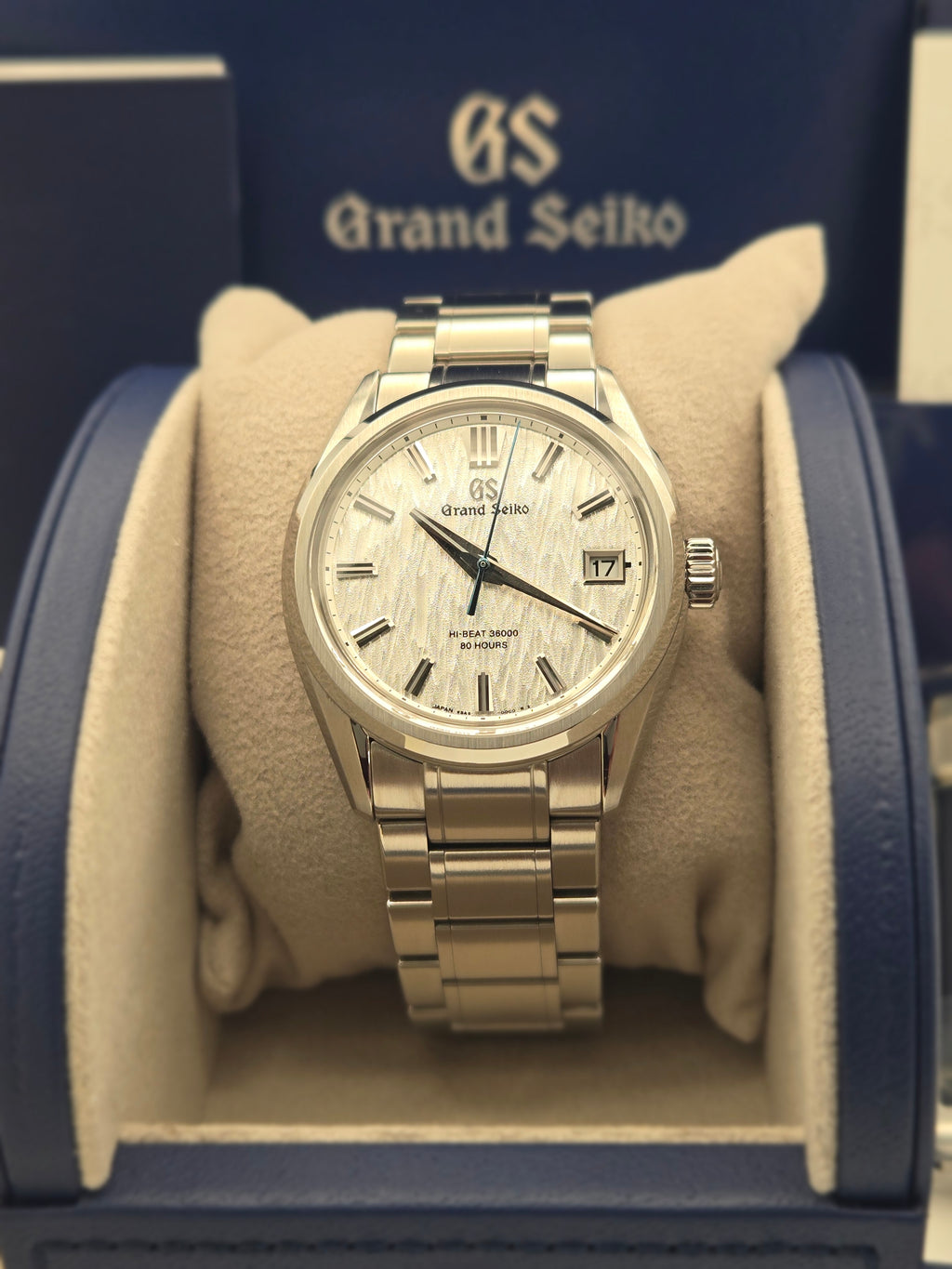 Grand Seiko Evolution 9 "White Birch" Hi-Beat SLGH005 (2025 Full Set + Extra Blue Rubber Strap)