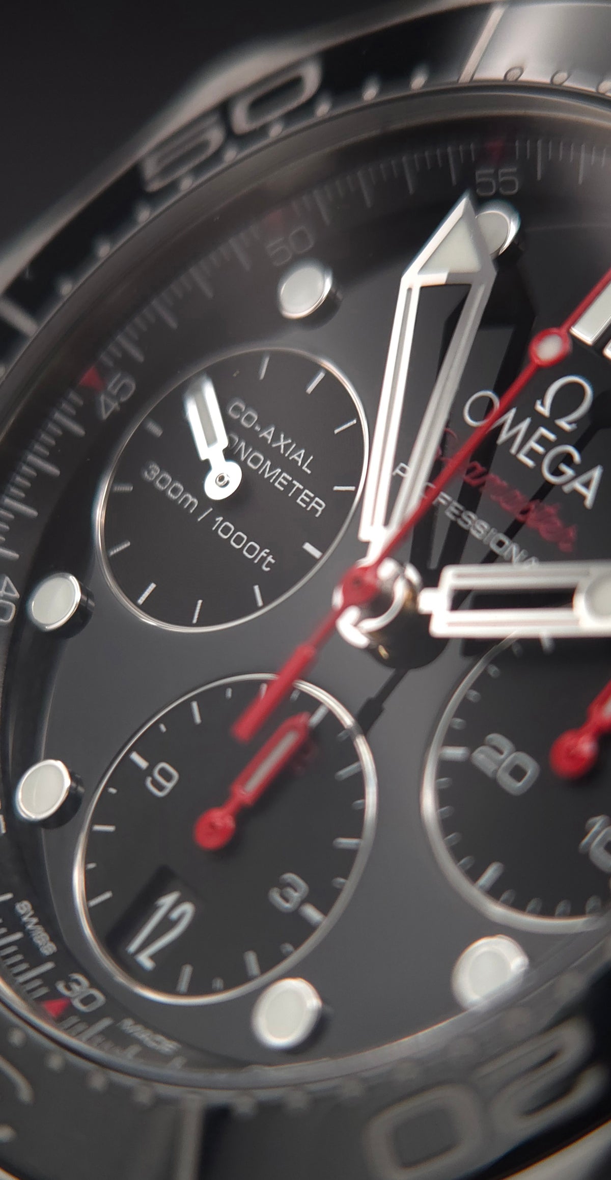 Omega Seamaster Diver 300M Chronograph 41.5mm Black Ceramic Ref. 212.30.42.50.01.001 (Warranty & Pictograms Card