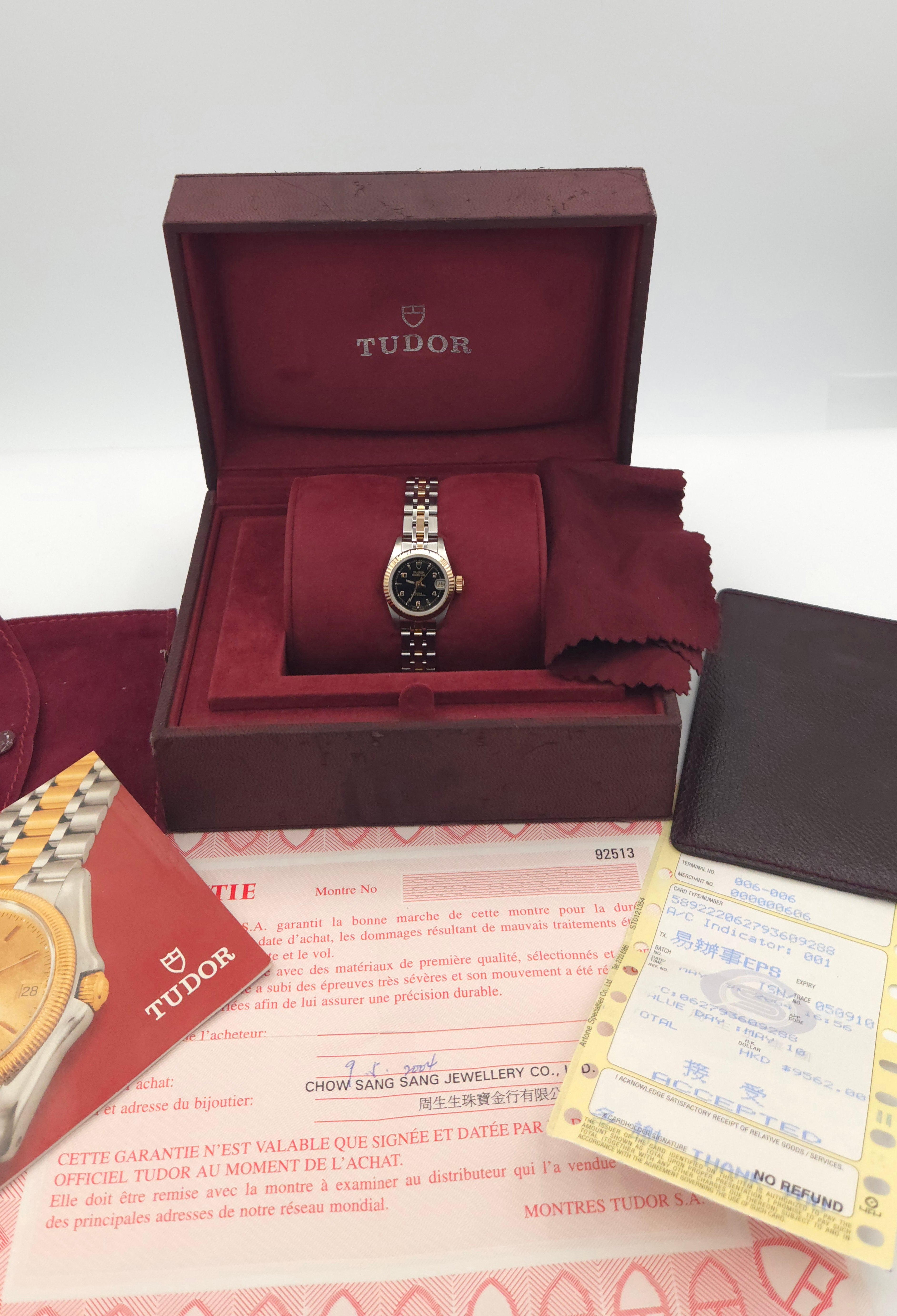 Tudor Princess Date 23mm 92513 Two-Tone (2004 Full Set | Case Back Sticker & Purchase Receipt)