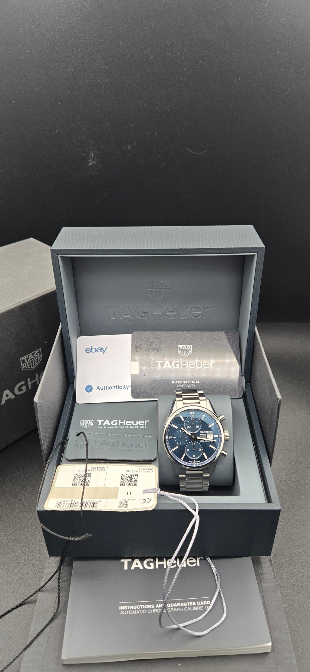 TAG Heuer Carrera Calibre 16 Chronograph 41mm Blue Dial CBK2112.BA0715 (Box & Papers)