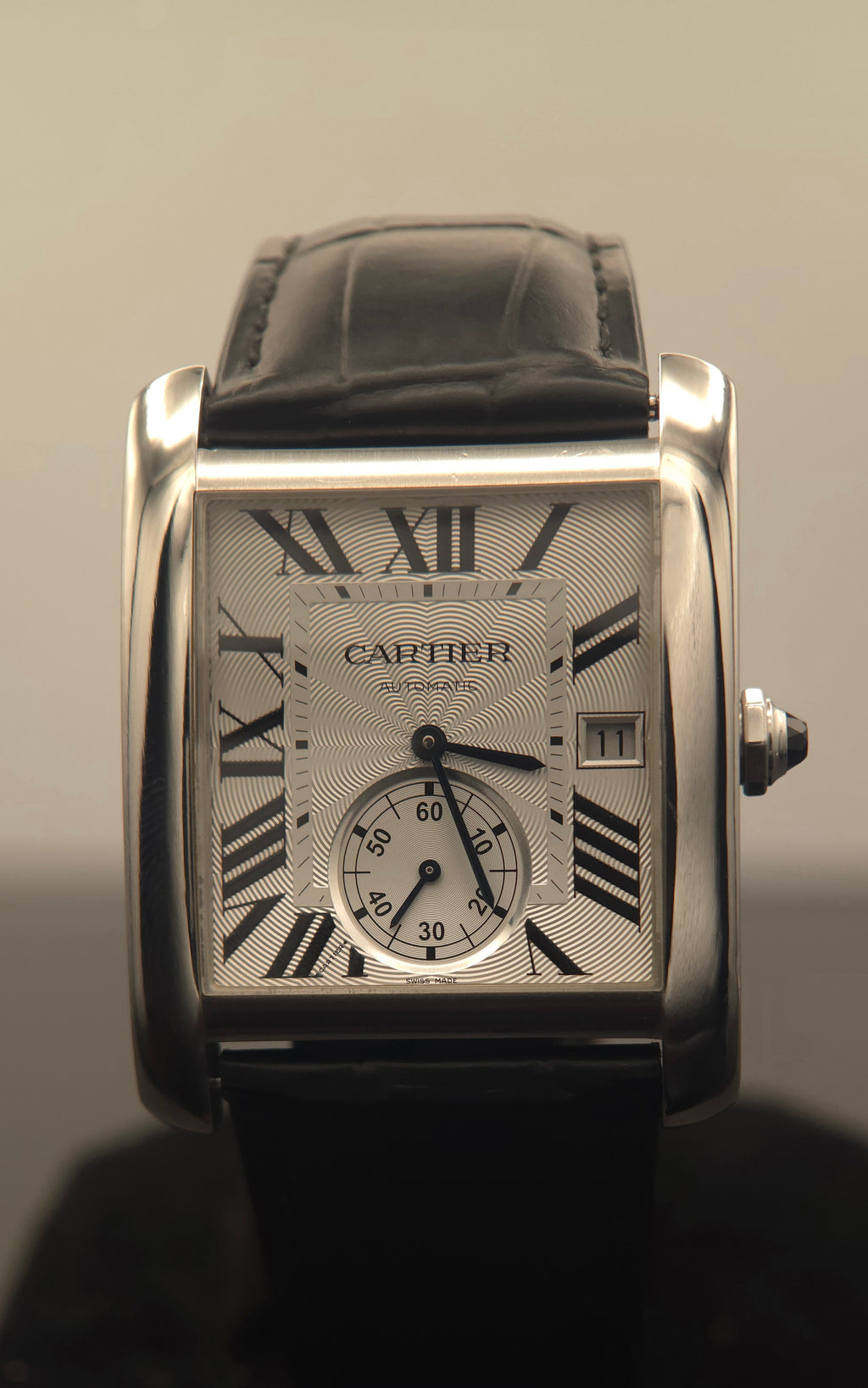 Cartier Tank MC Automatic 34.3mm Steel Silver Dial W5330003 (September 2013 Box & Papers)