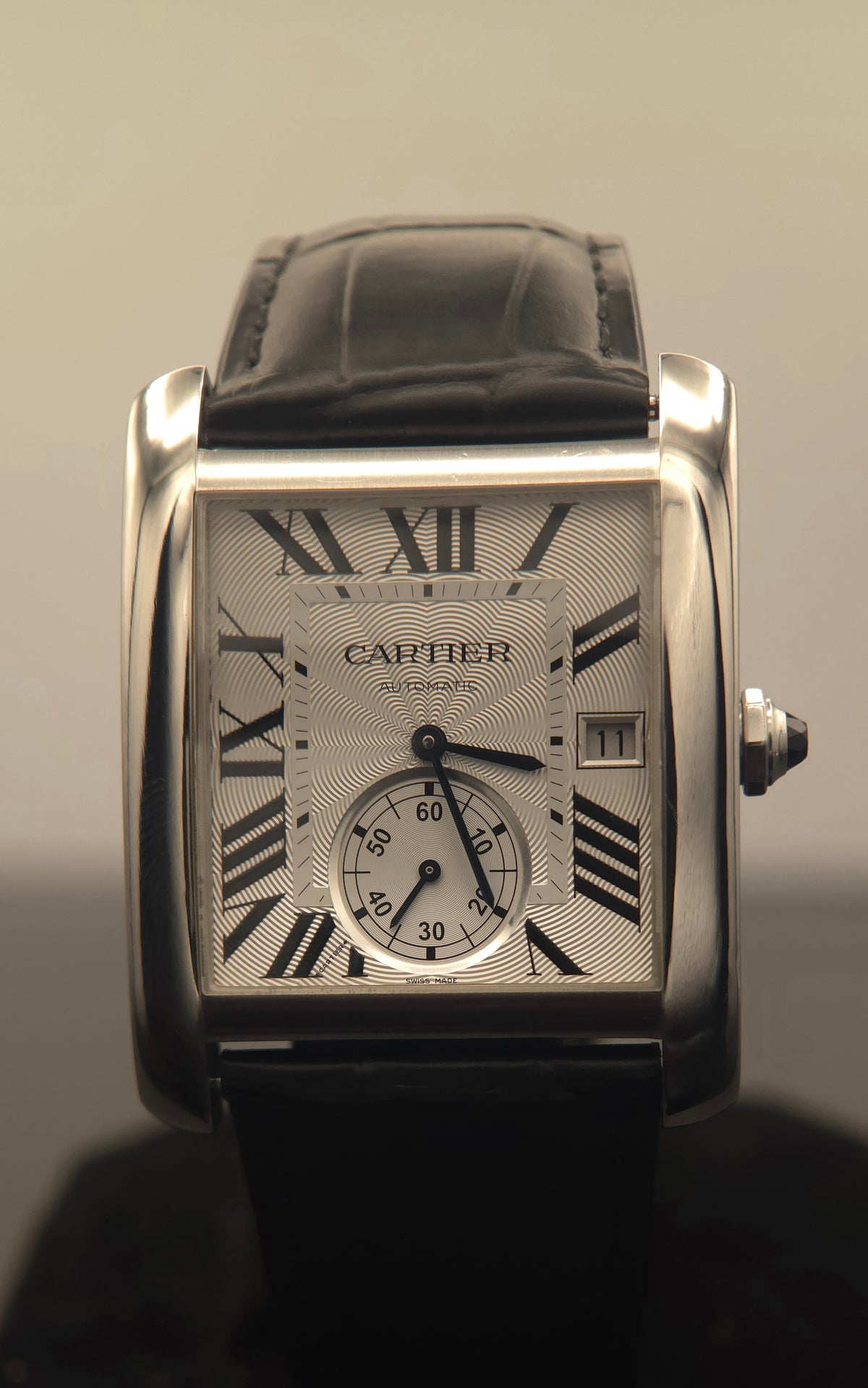 Cartier Tank MC Automatic 34.3mm Steel Silver Dial W5330003 (September 2013 Box & Papers)