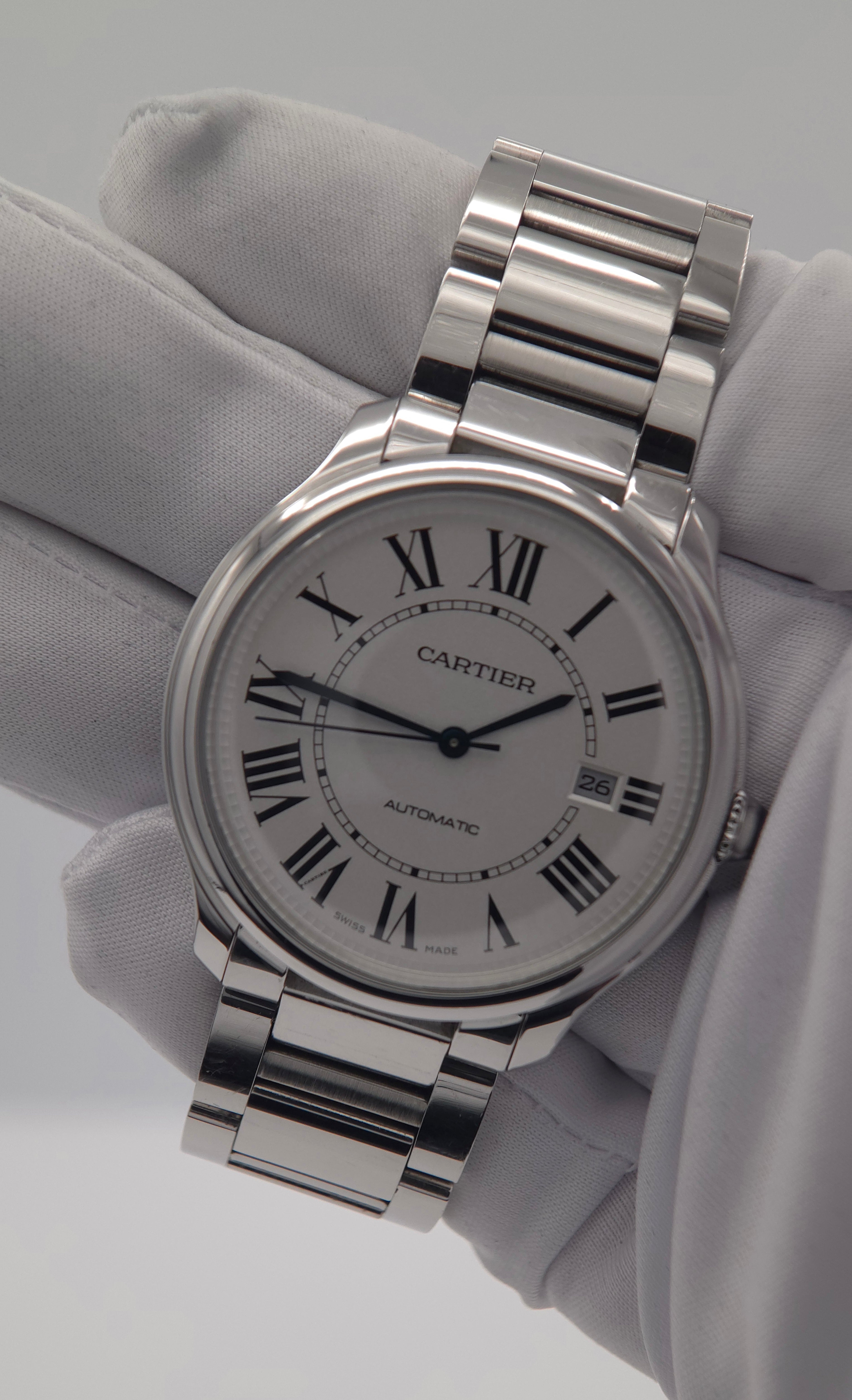 Cartier Ronde Must de Cartier 40mm White Dial WSRN0035 (2022 Warranty Card Only)