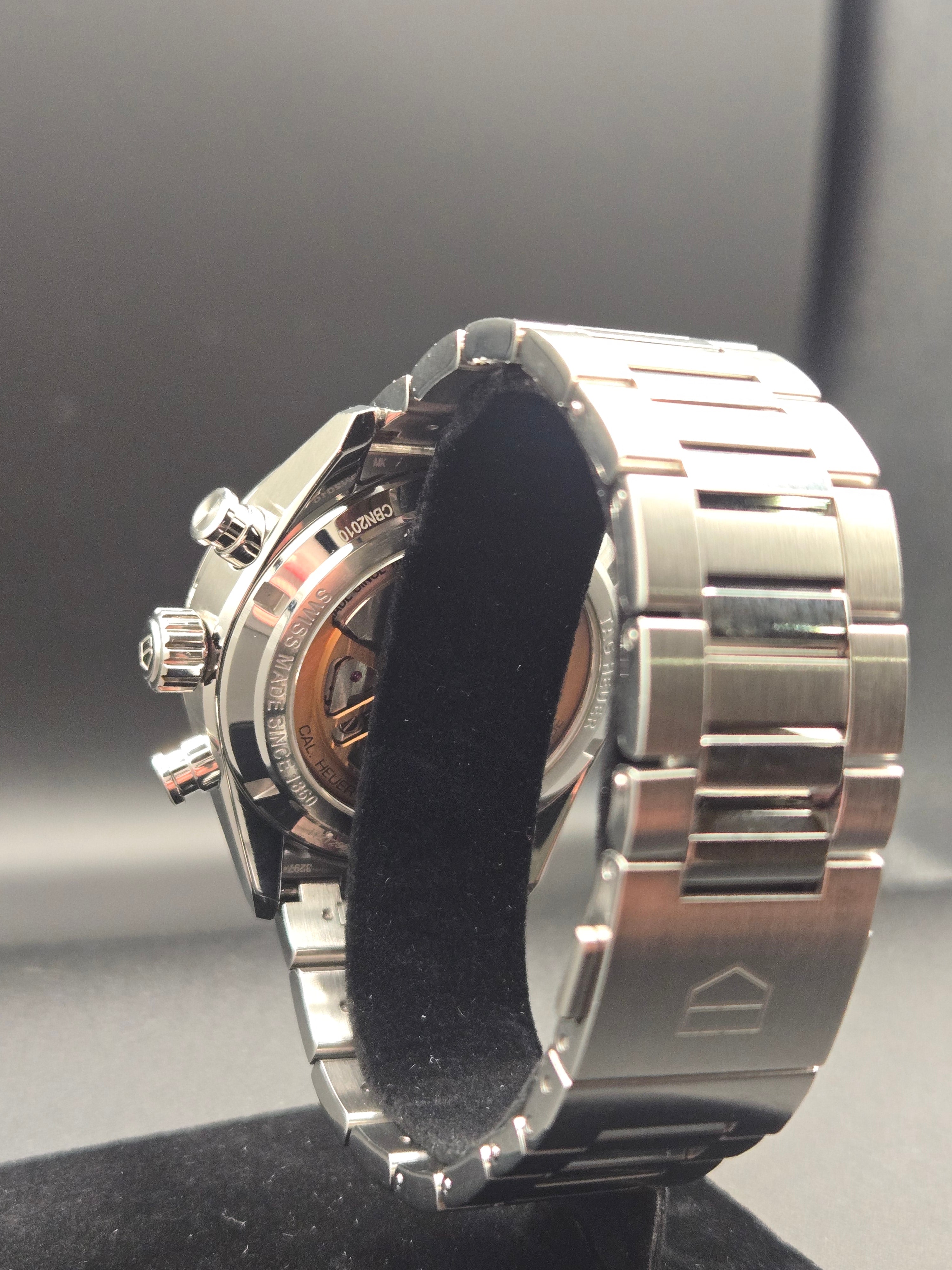 TAG Heuer Carrera Chronograph 42mm Black Dial Heuer 02 Full Set (Ref: CBN2010.BA0642)