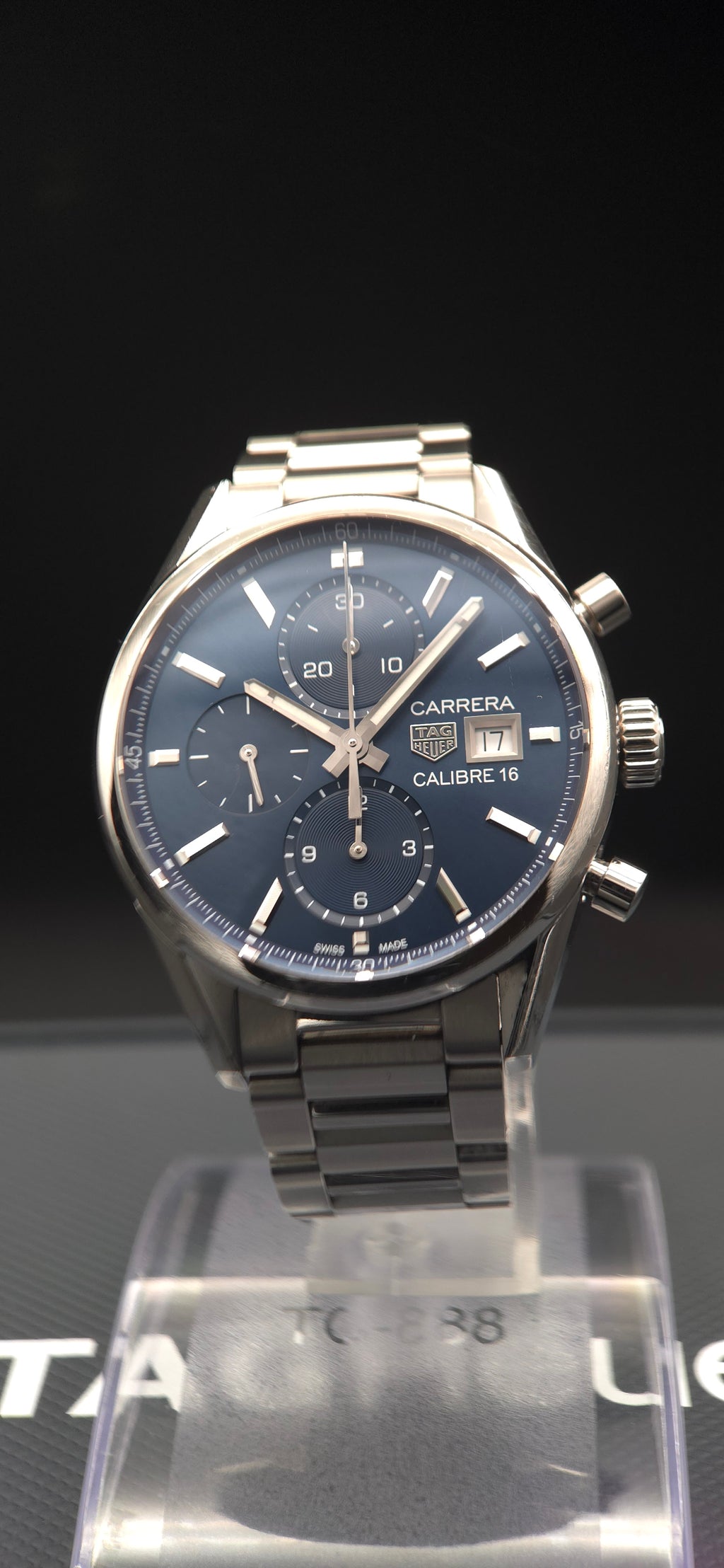 TAG Heuer Carrera Calibre 16 Chronograph 41mm Blue Dial CBK2112.BA0715 (Box & Papers)