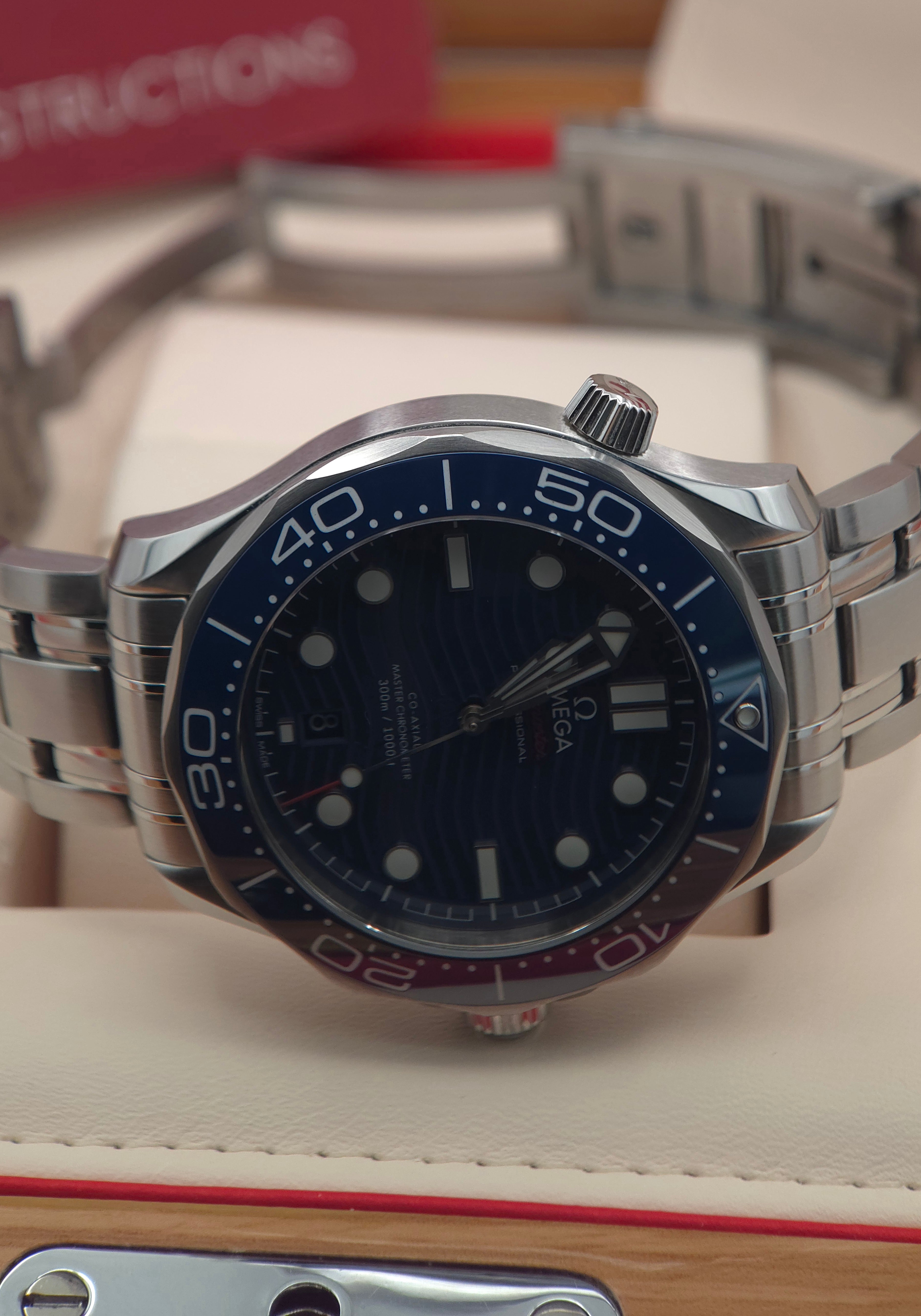 Omega Seamaster Diver 300M 42mm Blue Wave Dial 210.30.42.20.03.001 (2023 Box & Papers)