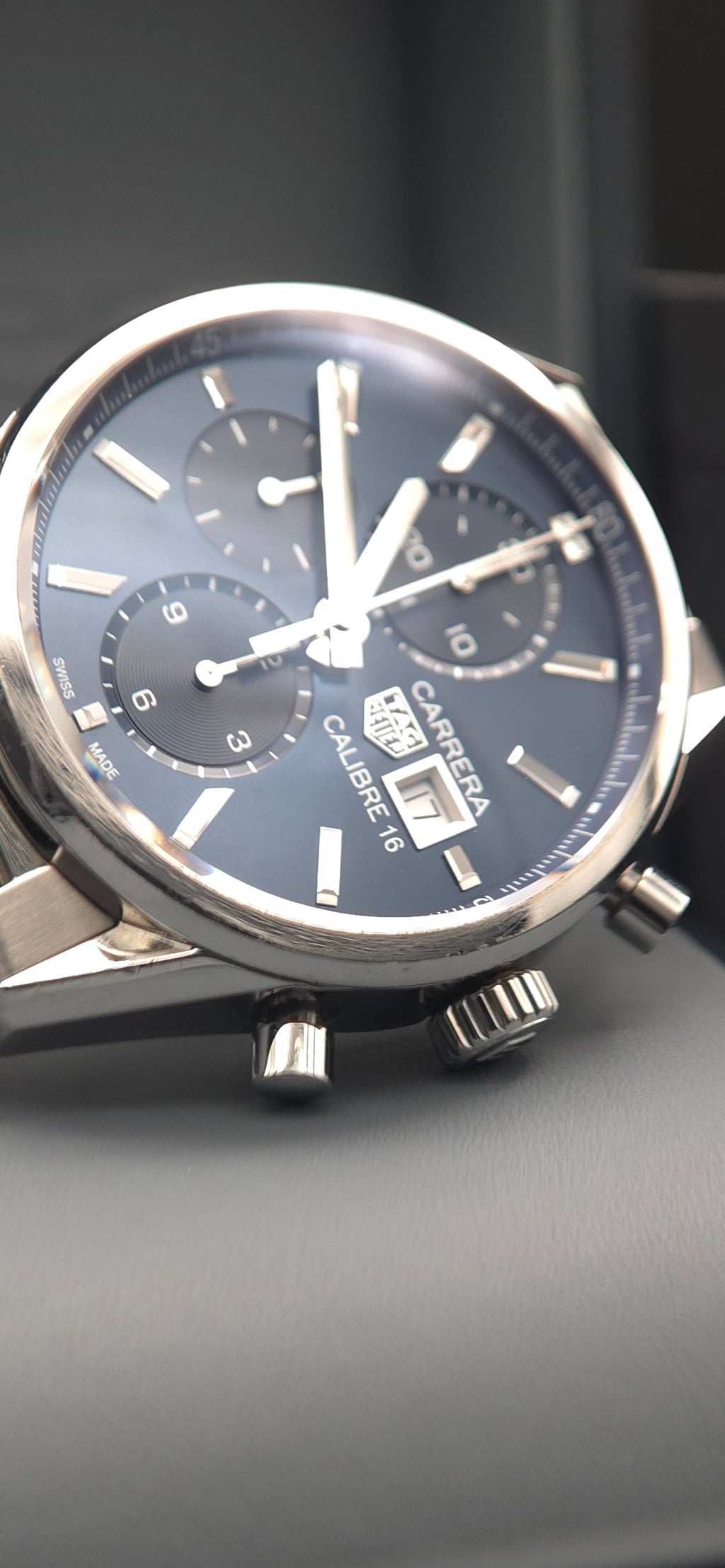 TAG Heuer Carrera Calibre 16 Chronograph 41mm Blue Dial CBK2112.BA0715 (Box & Papers)