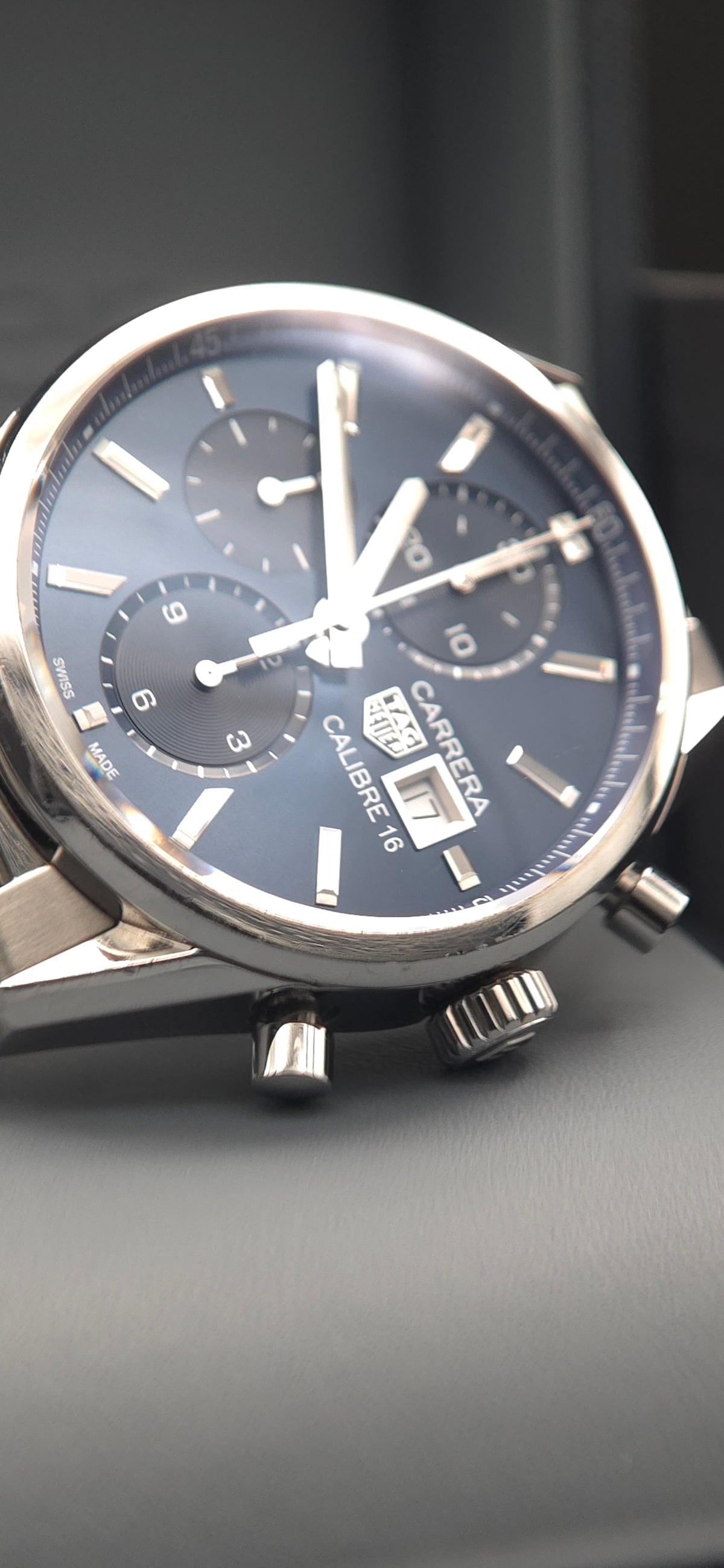 TAG Heuer Carrera Calibre 16 Chronograph 41mm Blue Dial CBK2112.BA0715 (Box & Papers)