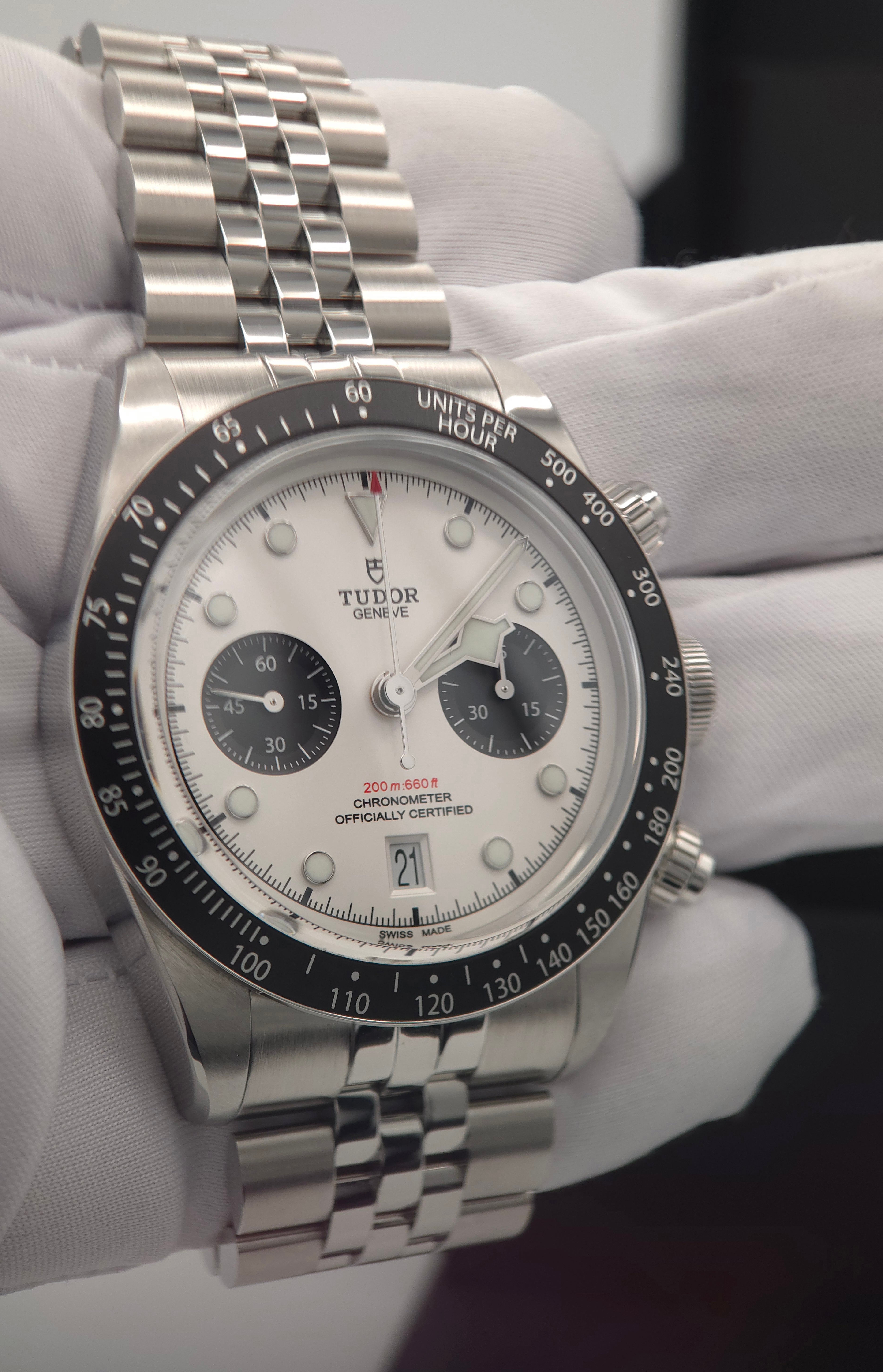 Tudor Black Bay Chrono "Panda" Opaline Dial 41mm 5-Link M79360N-0014 (November 2025 Full Set)